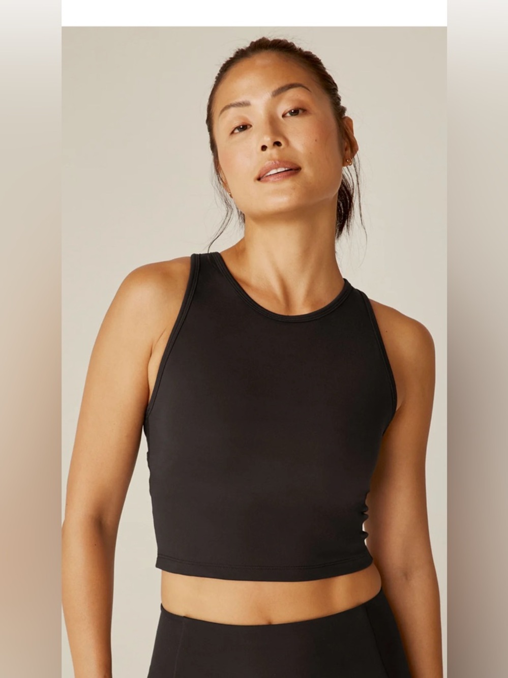 Beyond Yoga Black Cropped Tank Top